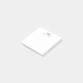 Post-it® Monogramme Moderne Élégant Simple Bleu Marine (Incliné)
