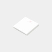 Post-it® Monogramme Moderne Élégant Simple Rose (Incliné)