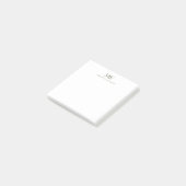 Post-it® Monogramme Moderne Élégant Simple Vert Olive (Incliné)