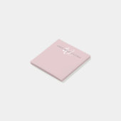 Post-it® Monogramme Moderne en Écriture Blanche sur Fond Li (Incliné)