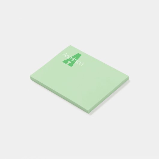 Post-it® Monogramme Moderne Gras | Vert Pâle et Kelly (Incliné)