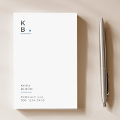 Post-it® Monogramme moderne gris bleu Scandinave