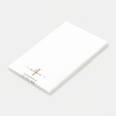 Post-it® Monogramme Moderne Initial Élégant Script Affaires (Incliné)