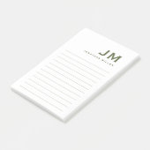 Post-it® Monogramme Moderne Minimaliste Tendance Linke (Incliné)