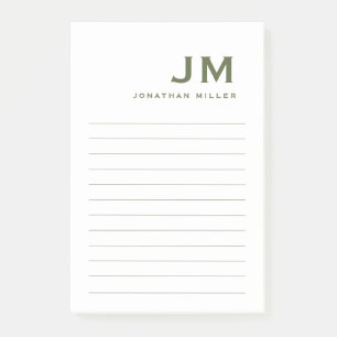 Post-it® Monogramme Moderne Minimaliste Tendance Linke