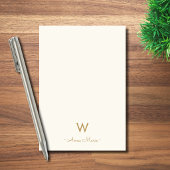 Post-it® Monogramme Moderne Or Écriture Script