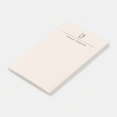 Post-it® Monogramme Moderne Professionnel Couleur Pastel Si (Incliné)