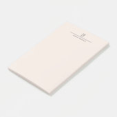 Post-it® Monogramme Moderne Professionnel Couleur Pastel Si (Incliné)