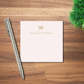 Post-it® Monogramme Moderne Rose Doré Script
