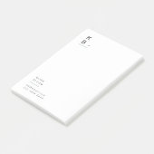 Post-it® Monogramme moderne Sage vert Scandi minimal (Incliné)