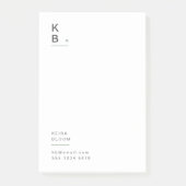Post-it® Monogramme moderne Sage vert Scandi minimal (Devant)