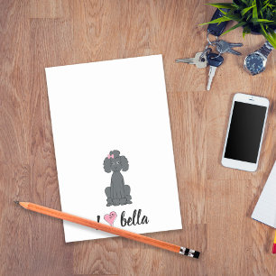 Post-it® Monogramme moderne simple et élégant Poodé noir