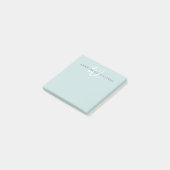 Post-it® Monogramme Moderne Vert Sarcelle Blanc (Incliné)