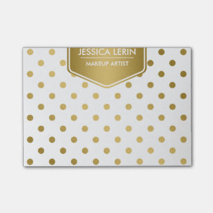 Post-it® Monogramme Motif des Pois d'or de la Parties scint