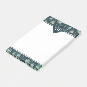 Post-it® Monogramme| Motif des succulents géométriques (Incliné)