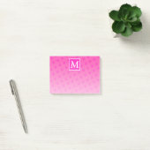 Post-it® Monogramme motif rose chaud cercles (Bureau)