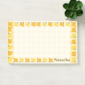 Post-it® Monogramme moutarde floral arrière - plan Art colo (Bureau)