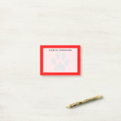 Post-it® Monogramme noir animal Empreinte de patte rouge (Sur un bureau)