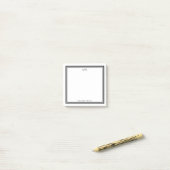 Post-it® Monogramme noir blanc (Sur un bureau)