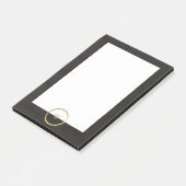 Post-it® Monogramme noir Chalkboard or Fusion simple modern (Incliné)
