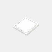 Post-it® Monogramme noir et blanc Fille Nom complet (Incliné)