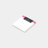 Post-it® Monogramme noir et rose chaud (Incliné)
