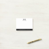 Post-it® Monogrammé Noir pour Hommes (Sur un bureau)