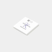 Post-it® Monogramme nom écrivain violet modifier code QR en (Incliné)