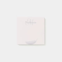 Monogramme Nom Personnalisé Angel Plumes Blush ros