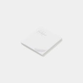 Post-it® Monogramme Nom personnalisé Angel Plumes clair gri (Incliné)