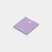 Post-it® Monogramme Nom Purple Stick Post It Notes (Incliné)