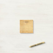 Post-it® Monogramme nostalgique Modèle Élégante calligraphi (Sur un bureau)