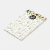 Post-it® Monogramme| Oasis intérieur| Motif de ligne Plante (Incliné)