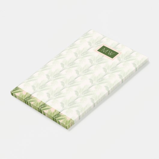 Post-it® Monogramme | Oasis intérieure | Motif Palm Tree (Incliné)