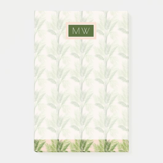 Post-it® Monogramme | Oasis intérieure | Motif Palm Tree (Devant)