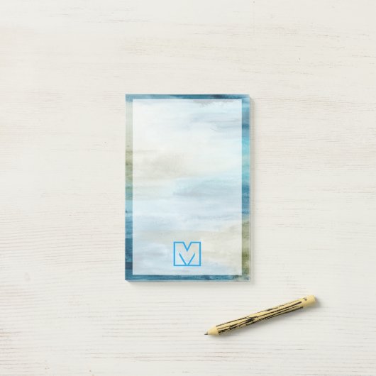 Post-it® Monogramme | Ocean Flow II (Sur un bureau)