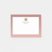 Post-it® Monogramme or rose moderne (Devant)