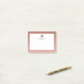 Post-it® Monogramme or rose moderne (Sur un bureau)