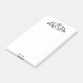 Post-it® Monogramme Paons Vintage (Incliné)