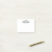 Post-it® Monogramme Paons Vintage (Sur un bureau)