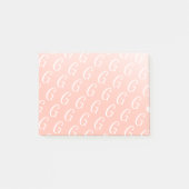Post-it® Monogramme pastel initial agrumes orange moderne c (Devant)