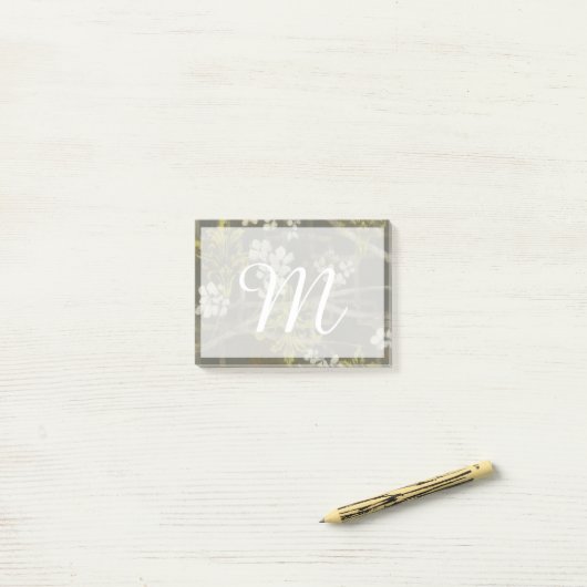 Post-it® Monogramme | Patterned Blossom Branch I (Sur un bureau)
