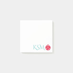 Post-it® Monogramme peint à la grenade