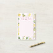 Post-it® Monogramme Personnalisé Aquarelle Lemons Lemonade (Sur un bureau)