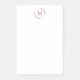 Post-it® Monogramme personnalisé avec tache de vin