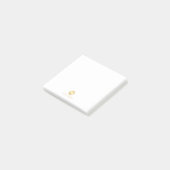 Post-it® Monogramme personnalisé de luxe blanc et or (Incliné)