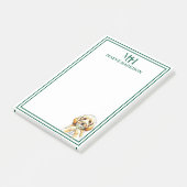 Post-it® Monogramme personnalisé Doodle de main Martini ver (Incliné)