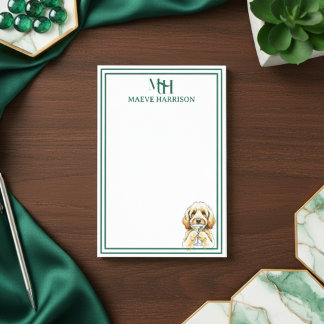 Post-it® Monogramme personnalisé Doodle de main Martini ver