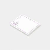 Post-it® Monogramme personnalisé et nom (Incliné)