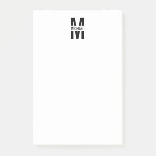 Post-it® Monogramme personnalisé et notes de nom